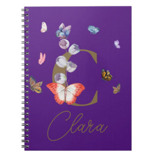 Butterfly Personalisiertes Geschenk mit blühenden  Notizblock