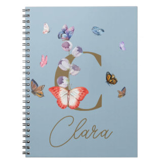 Butterfly Personalisiertes Geschenk mit blühenden  Notizblock