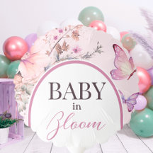 Butterfly Pink Baby in Bloom Girl Baby Dusche