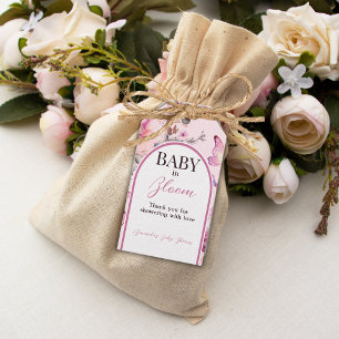 Butterfly Pink Baby in Bloom Girl Baby Dusche Geschenkanhänger