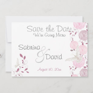 Butterfly Pink Chrysanthema Save the Date