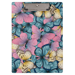 Butterfly Pink und Blue Hive   Schmetterlingsklamm Klemmbrett