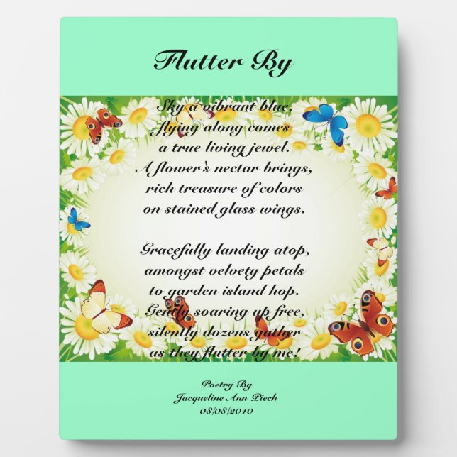 Butterfly Plaque Fotoplatte (Vorderseite)