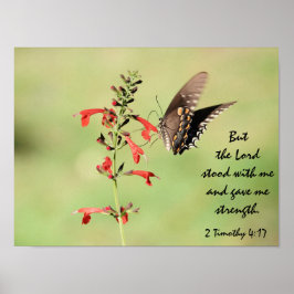 Butterfly Poster mit Verse über Gottes Stärke