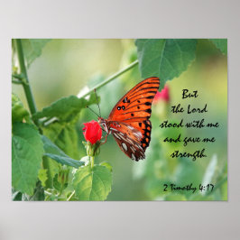 Butterfly Poster mit Verse über Gottes Stärke