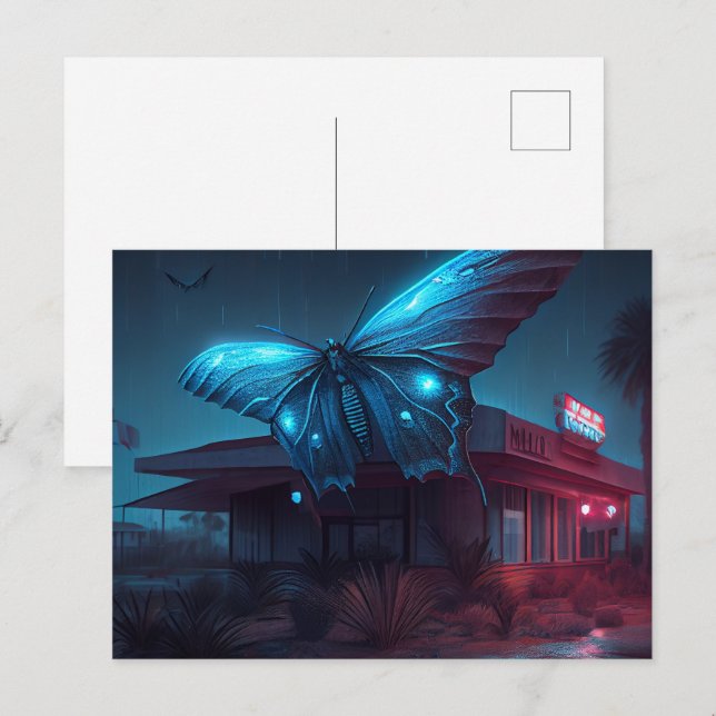Butterfly-Postkarten Postkarte (Vorne/Hinten)