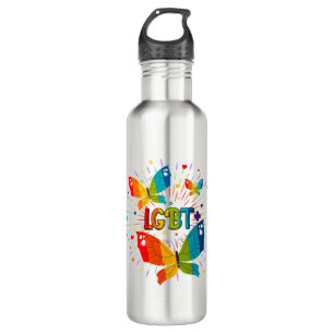 Butterfly Pride Liebe ist Liebe LGBT Awareness Edelstahlflasche