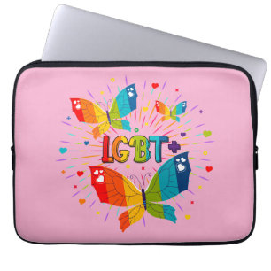 Butterfly Pride Liebe ist Liebe LGBT Awareness Laptopschutzhülle
