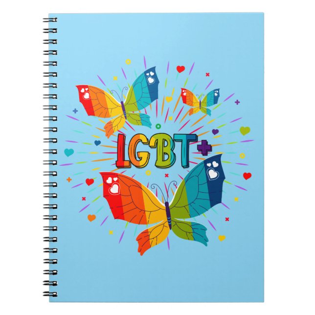 Butterfly Pride Liebe ist Liebe LGBT Awareness Notizblock (Vorderseite)