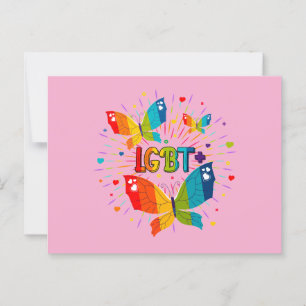 Butterfly Pride Liebe ist Liebe LGBT Awareness Postkarte
