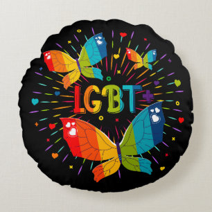 Butterfly Pride Liebe ist Liebe LGBT Awareness Rundes Kissen