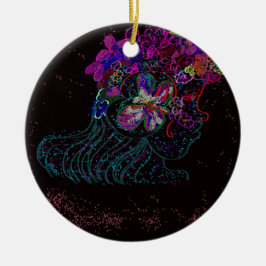 Butterfly Princess  Keramik Ornament