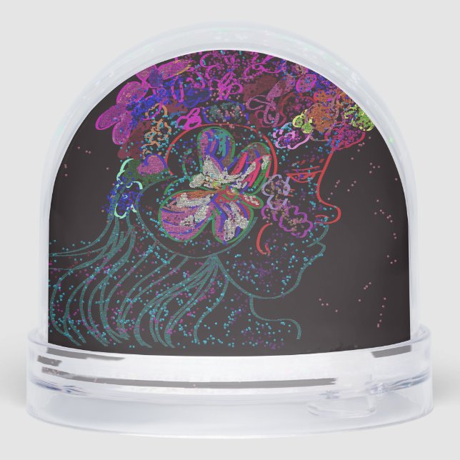 Butterfly Princess Snow Globe Schneekugeln (Rückseite)