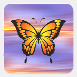 Butterfly  quadratischer aufkleber