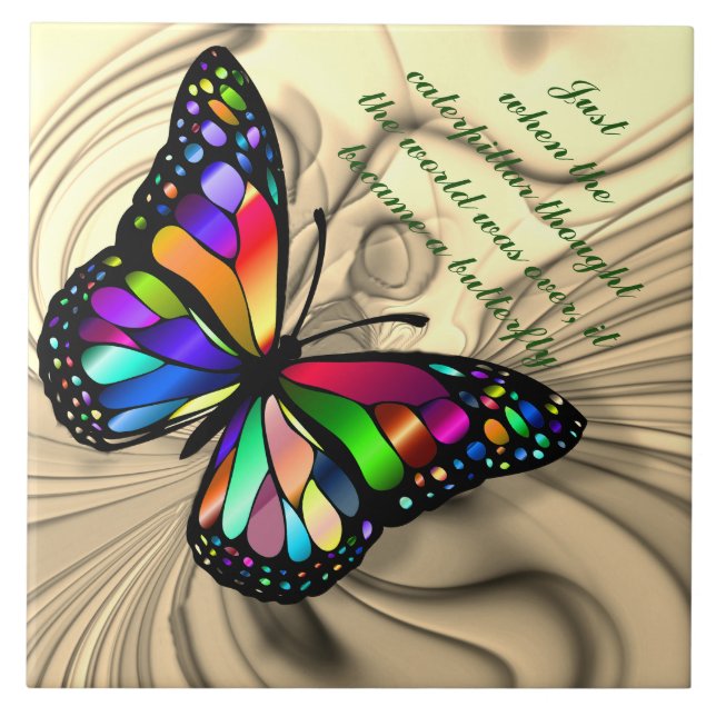 BUTTERFLY QUOTE FLIESE (Vorderseite)