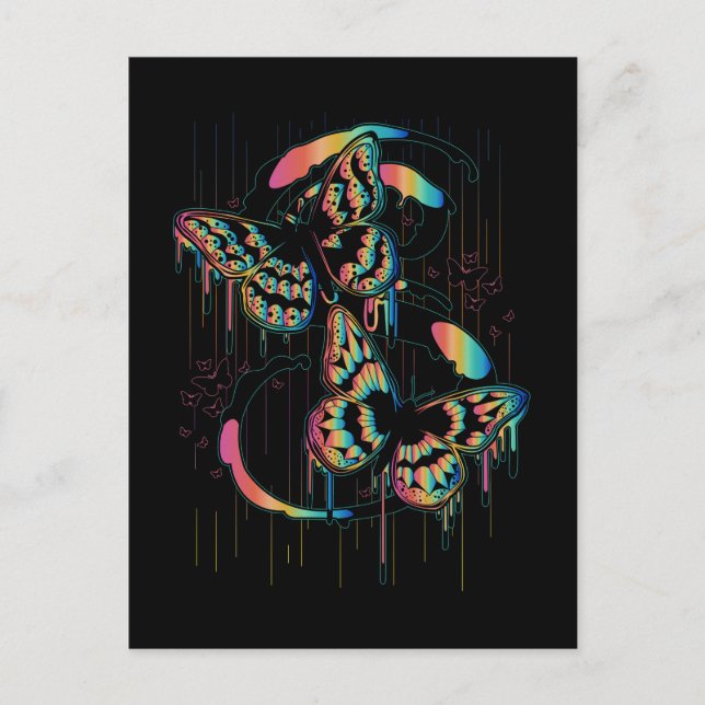 Butterfly Rain Postkarte (Vorderseite)