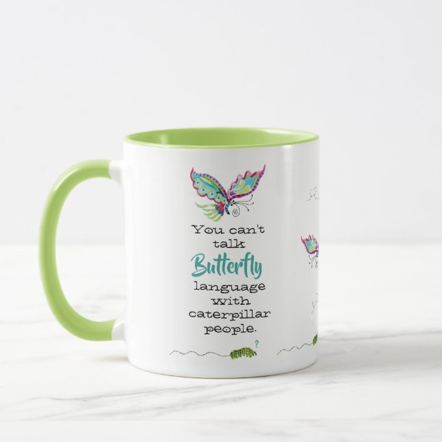 Butterfly & Raupe People Classic Tasse, 11 oz Tasse (Links)