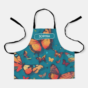 Butterfly Retro Personalisiertes Muster Schürze