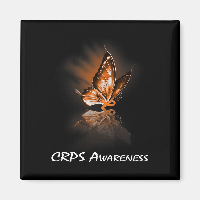 Butterfly Ribbon Crps Bewusstsein Magnet (Vorne)