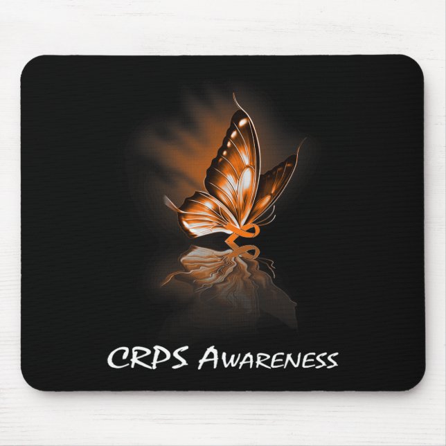 Butterfly Ribbon Crps Bewusstsein Mousepad (Vorne)