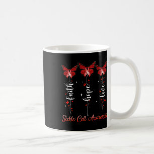 Butterfly Ribbon Faith Hope Liebe Sickle Cell Awar Kaffeetasse