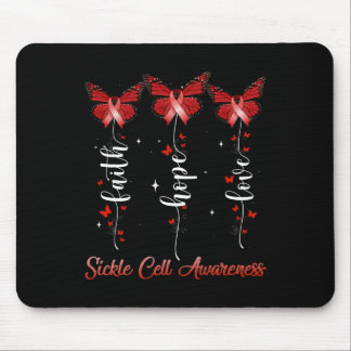 Butterfly Ribbon Faith Hope Liebe Sickle Cell Awar Mousepad