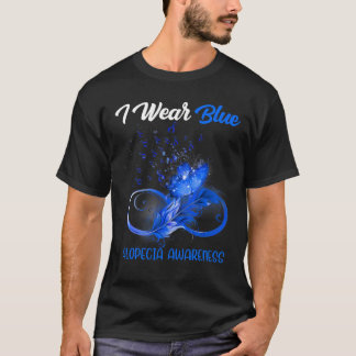 Butterfly Ribbon Feather Alopezie Bewusstsein T-Shirt