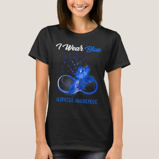 Butterfly Ribbon Feather Alopezie Bewusstsein T-Shirt