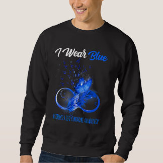 Butterfly Ribbon Feather Restless Legs Syndrom Aw Sweatshirt