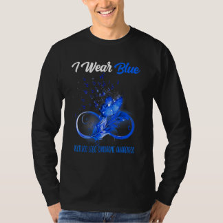 Butterfly Ribbon Feather Restless Legs Syndrom Aw T-Shirt