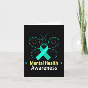 Butterfly Ribbon Mental Health Shirt Psychische Ge Karte