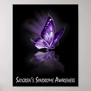 Butterfly-Ribbon-Sjogren-Syndrom Poster