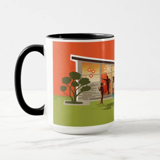 Butterfly Roof Mid Centrum Modernes Haus - SET Tasse (Links)