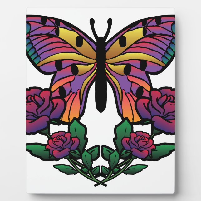 Butterfly Rose Fotoplatte (Vorderseite)
