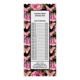 Butterfly Rose Garden Floral Flower Cute Aesthetic Werbekarte