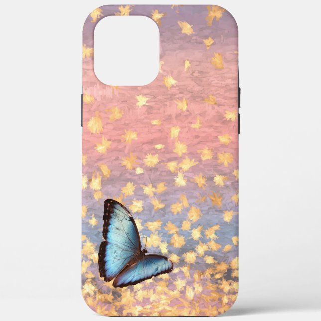 Butterfly Rose Gold Flakes Abstraktes Design Case-Mate iPhone Hülle (Rückseite)