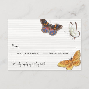 Butterfly-RSVP-Karte RSVP Karte
