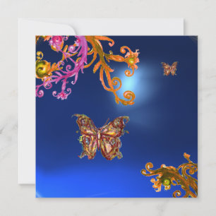 BÜTTERFLY SAPPHIRE BLAU, hellrosa, braun Einladung