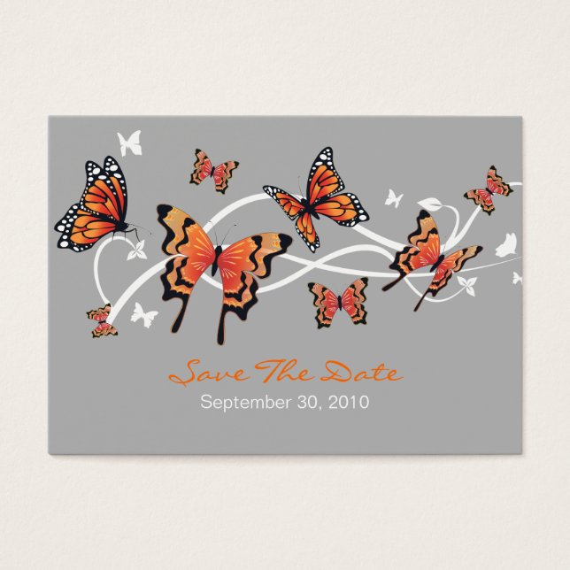 Butterfly Save the Date Hochzeit Custom MiniCard (Vorderseite)