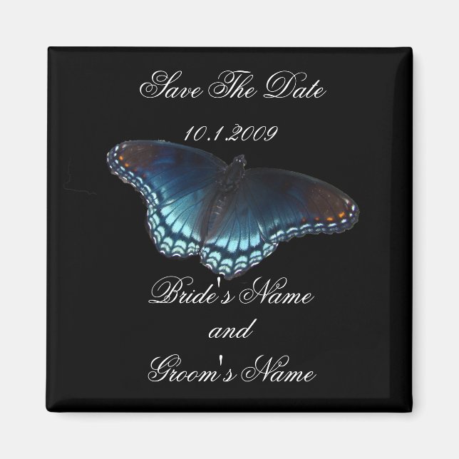 Butterfly Save the Date Magnet (Vorne)