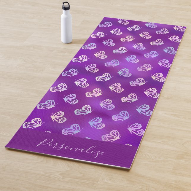 Butterfly Schöne Lila Schmetterlinge Zen Yogamatte (Beispiel)