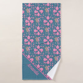 Butterfly-Seepferd-Individuelle Name Badehandtuch