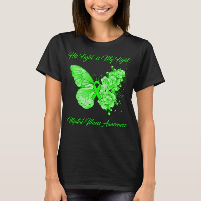 Butterfly Sein Kampf ist mein Kampf Zerebralparese T-Shirt (Vorderseite)