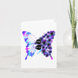 Butterfly Semicolon Suicide Bewusstsein Mentale Ge Karte