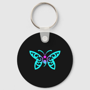 Butterfly Semicolon Warrior Suicide Prevention Awa Schlüsselanhänger