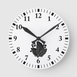 Butterfly-shaped paulownia runde wanduhr