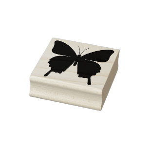 Butterfly Silhouette Art Gummi Briefmarke Gummistempel