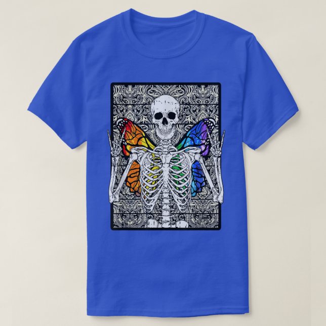 Butterfly Skeleton Fairycore Ästhetik T-Shirt (Design vorne)
