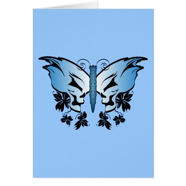 Butterfly Skull - Blau (Vorne)