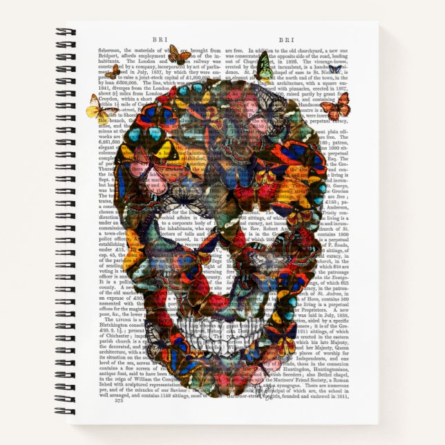 Butterfly Skull Notizbuch (Vorderseite)